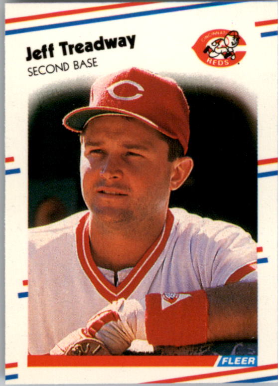 1988 Fleer Mini Baseball Cards 076      Jeff Treadway